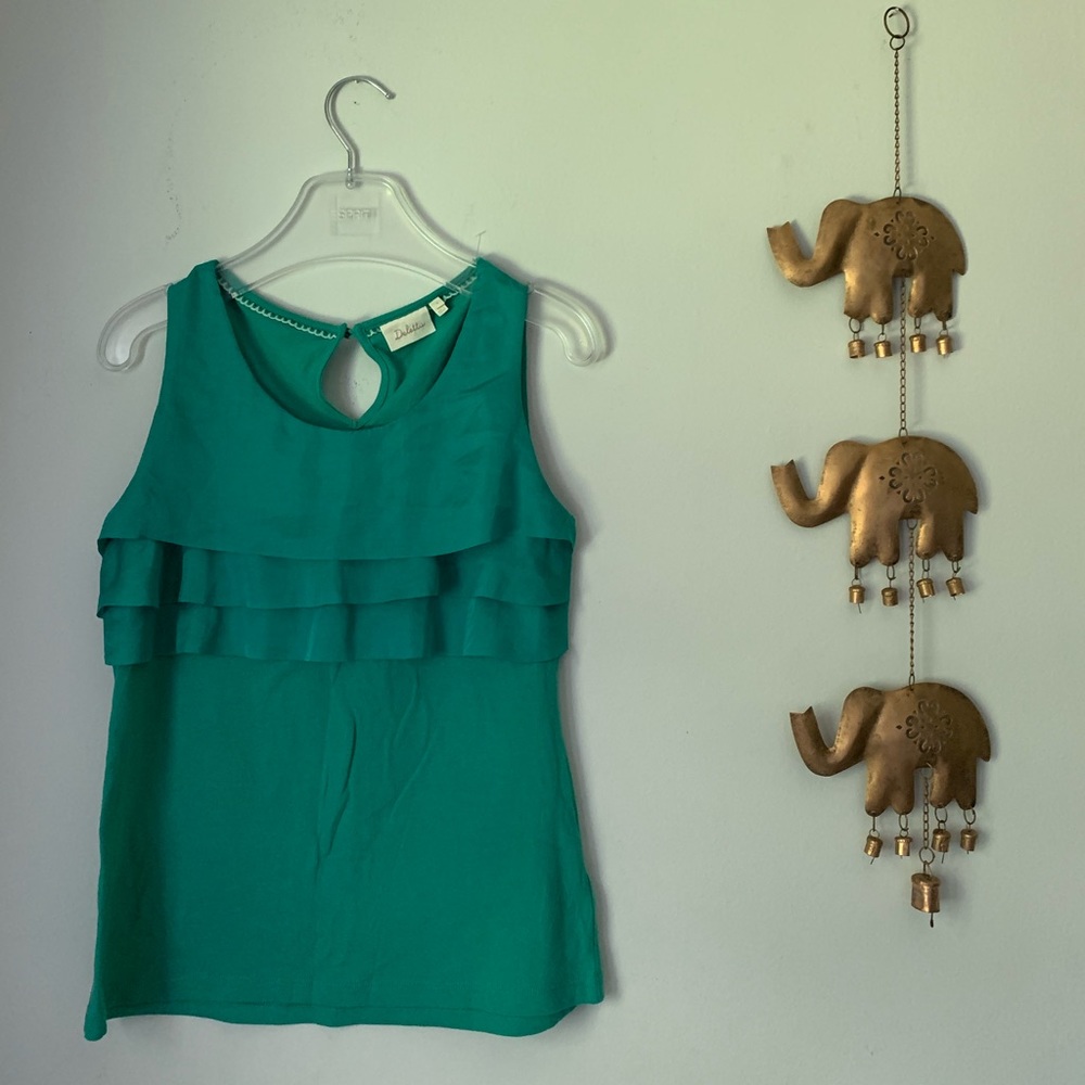 Anthropologie Teal Blouse